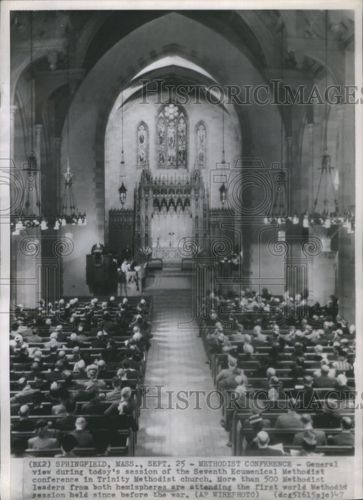 1947 Press Photo Methodist Conference Trinity Church - RRU76031 - Historic Images
