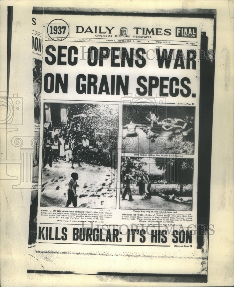 1944 Daily Times Newspaper Sec OPen War - Historic Images