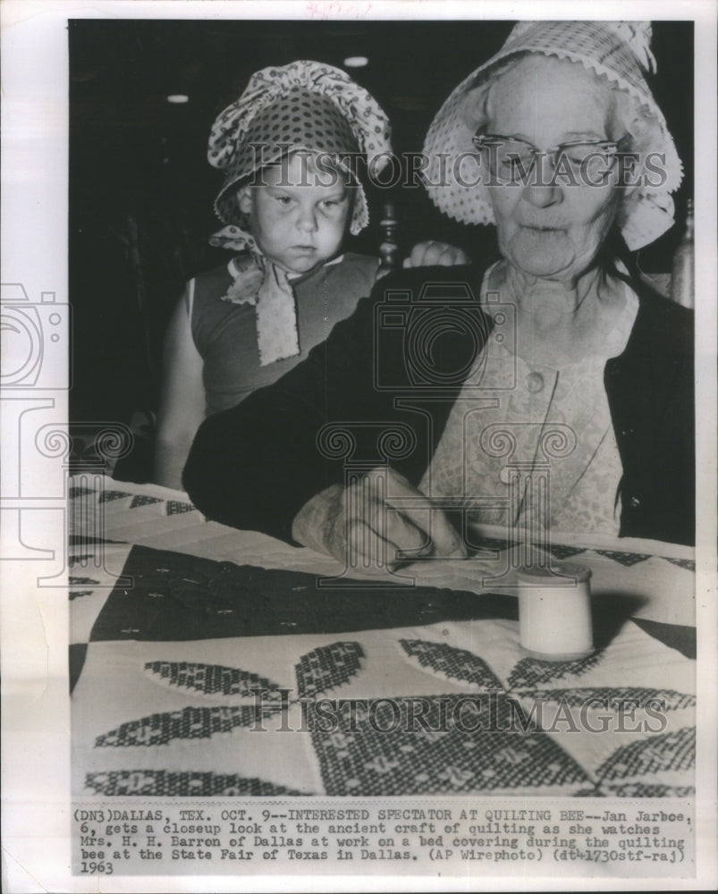 1963 Press Photo Quilting Bee Dallas State Fair - Historic Images