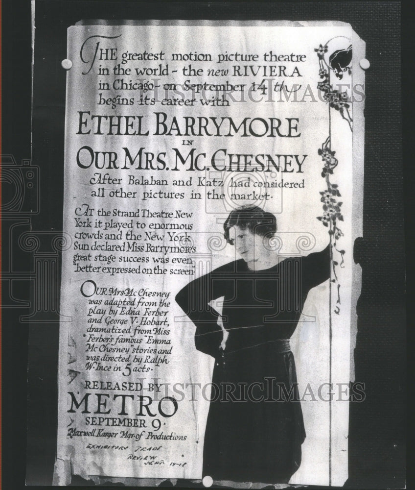 1973 Press Photo Poster touts Ethel Barrymore appearanc - RRU77129 - Historic Images