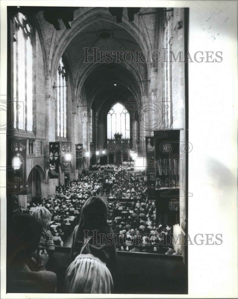 1982 Thanksgiving service Rockefeller enter - Historic Images