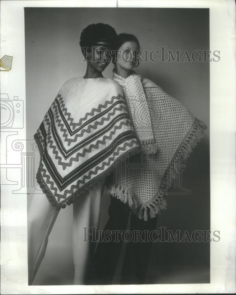 1970 Simplicity pattern poncho sewn fabric-Historic Images