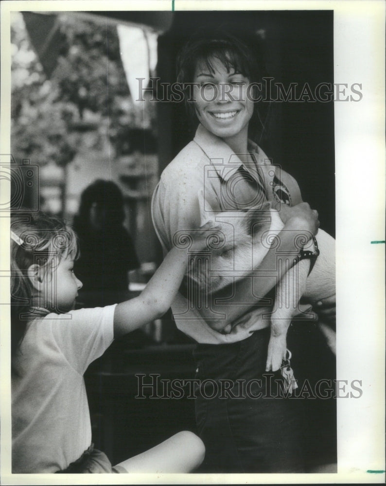 1984 Press Photo Carol Richardson Franklin park girl - RRU78063 - Historic Images