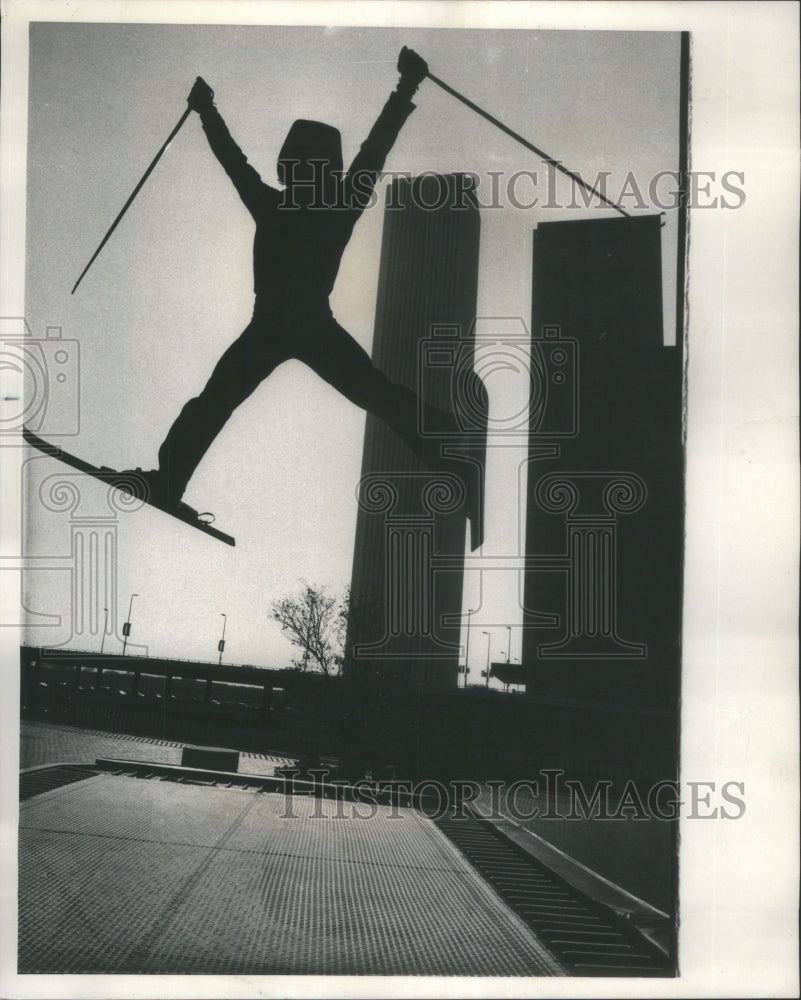 1976 Press Photo Wild Bill O Leary Freestyle Skier Mich - RRU78713-Historic Images