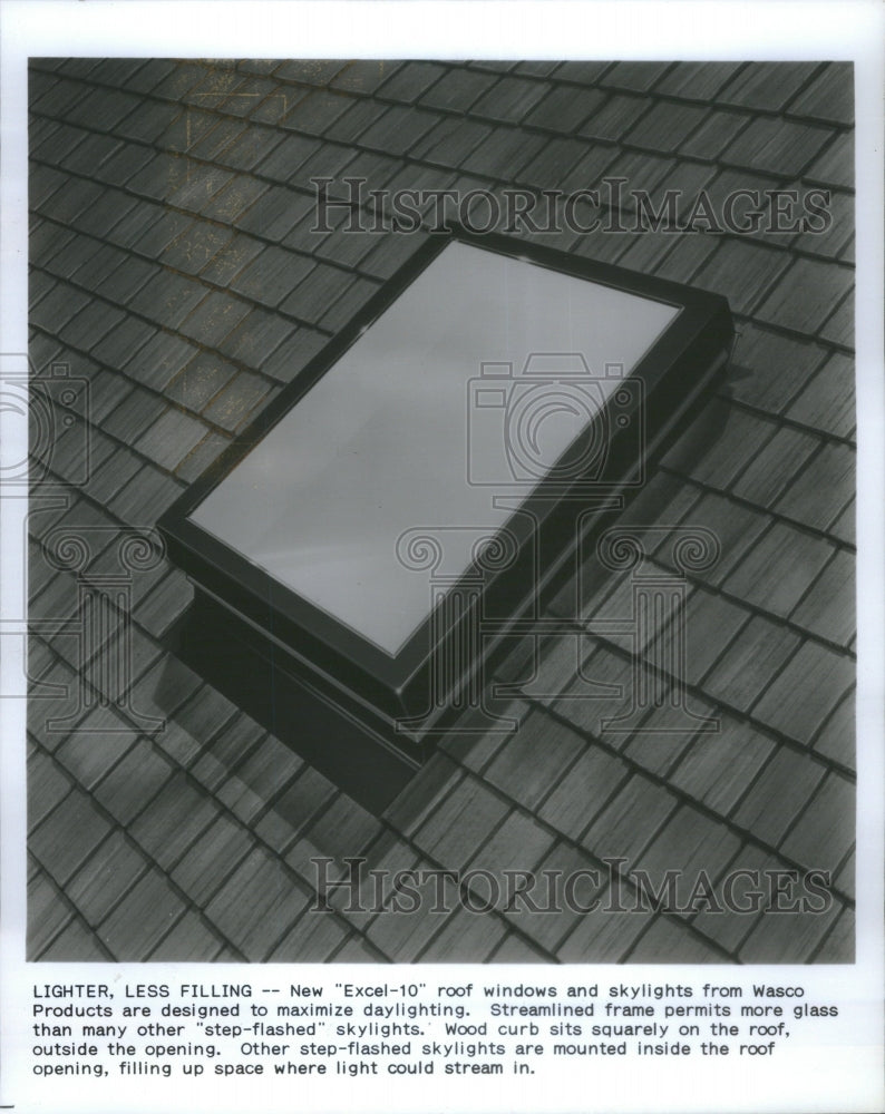 Press photo Lighter Less Filling New Excel Wasco Roof - Historic Images