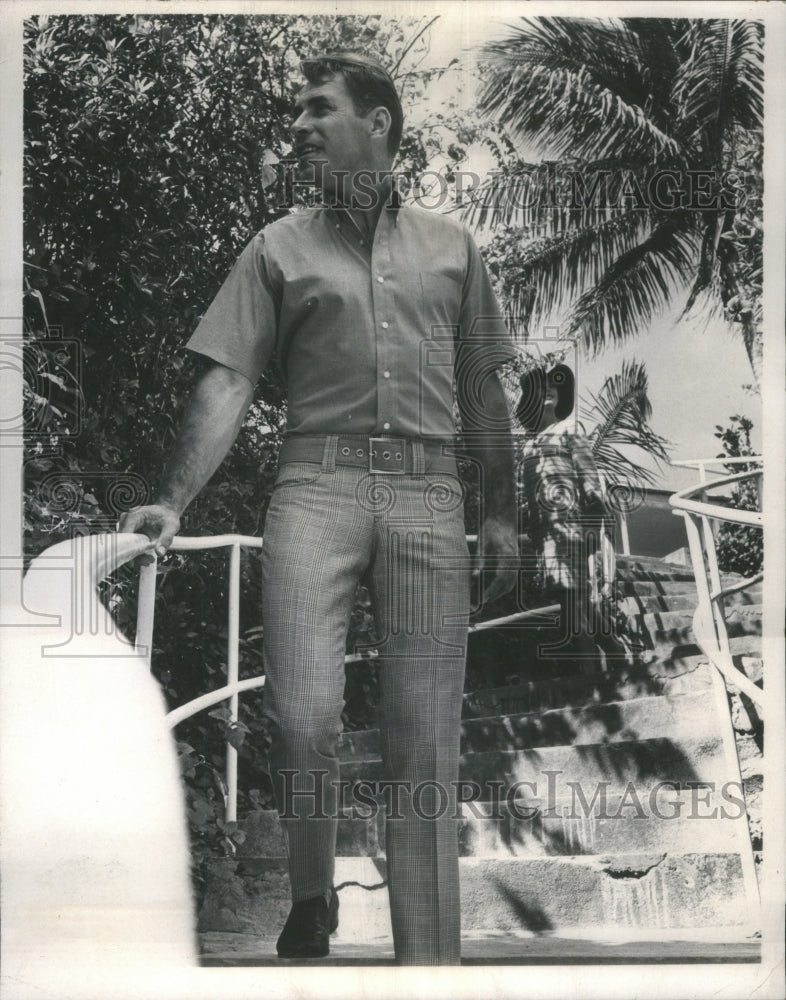 1968 Press Photo Fastback slacks HD Lee Fortrel cotton - RRU78899 - Historic Images