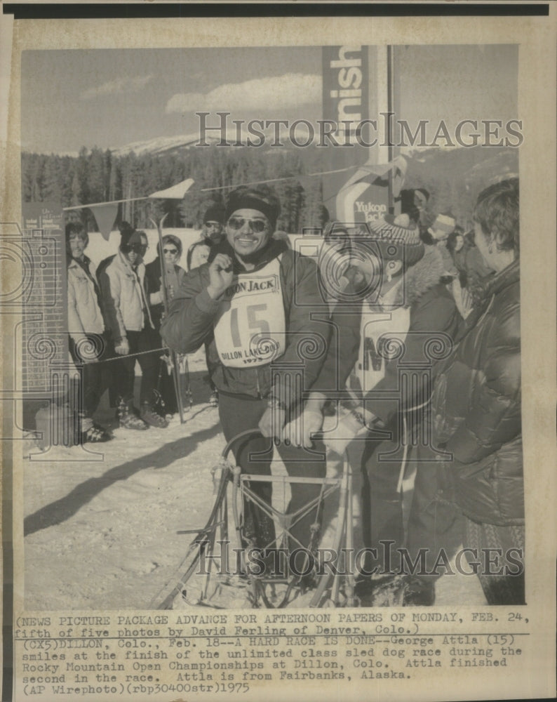 1975 Hard Race George Attla Smiles Dillon - Historic Images