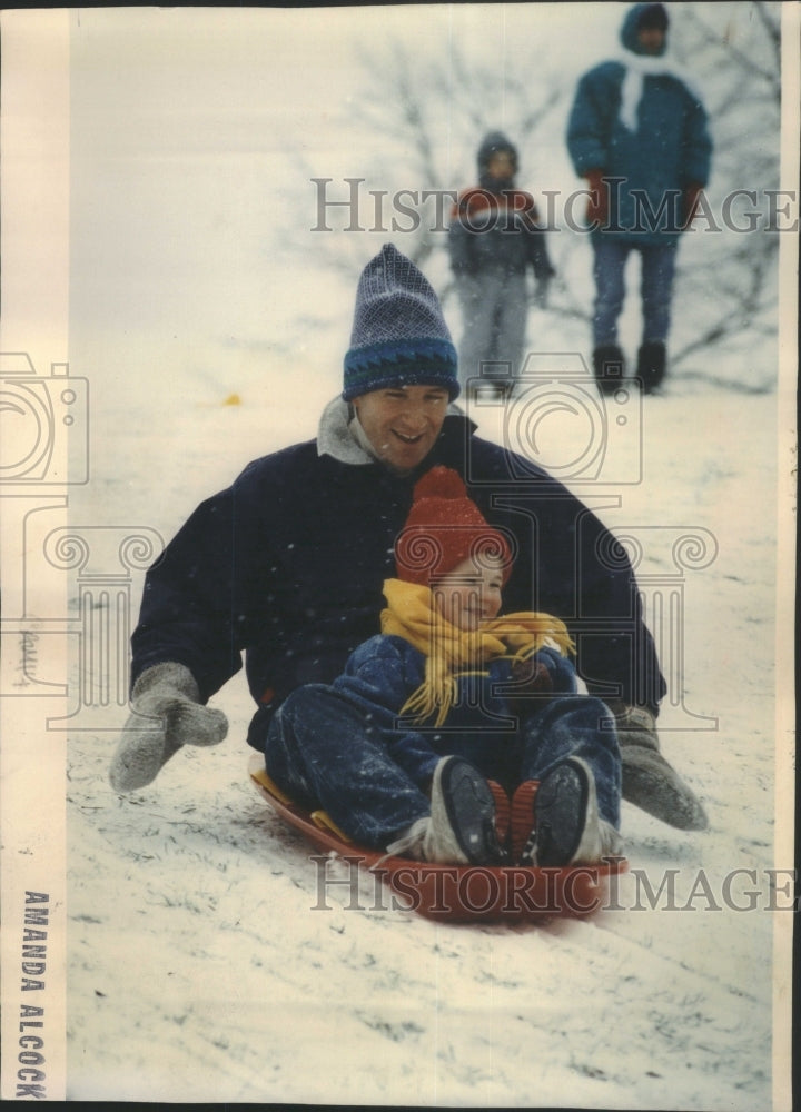 1980 Winter Bill pierce Jack Lincoln park - Historic Images