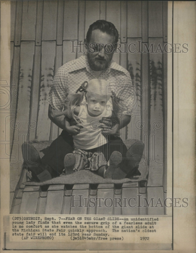 1972 Michigan State Fair Giant Slide adult-Historic Images