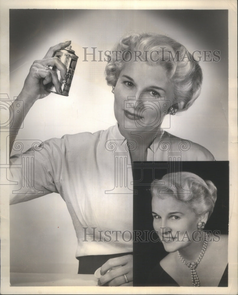 1956 Two way hairdo mature women feature-Historic Images