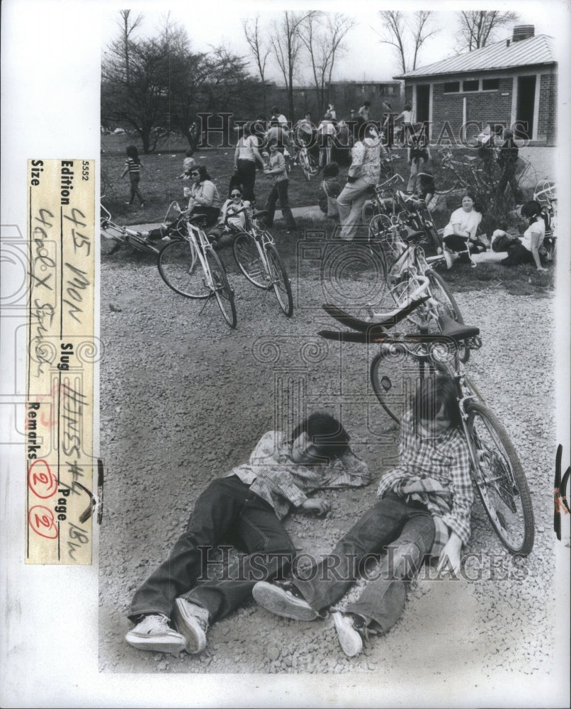 1975, Bicycle Bike Cycle Frame Person Wheel - RRU81459 - Historic Images