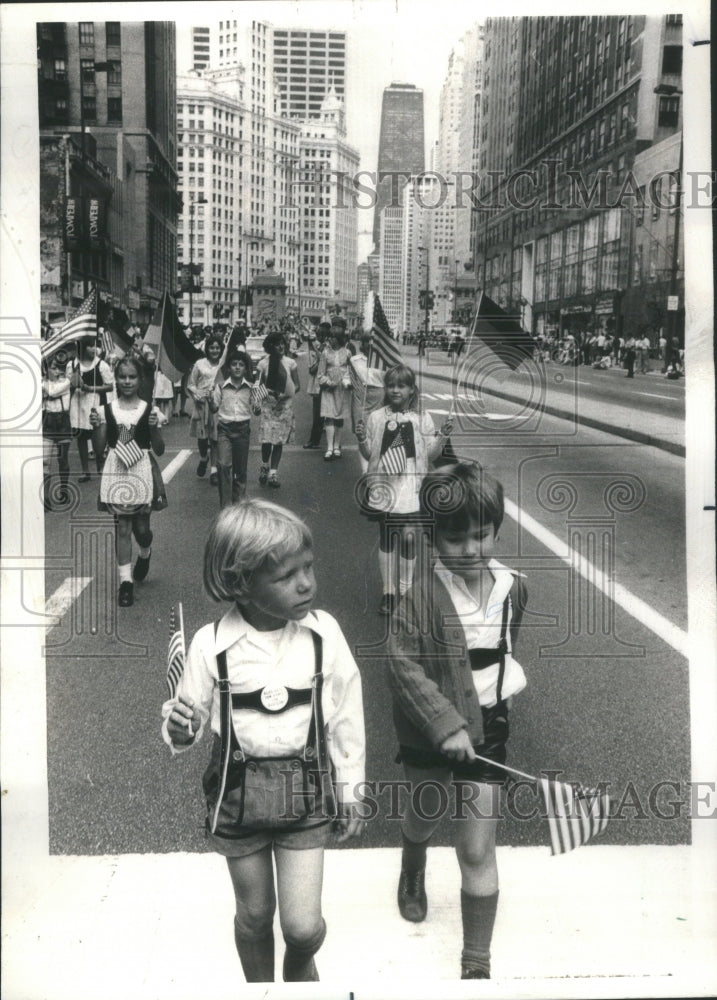 1976 Press Photo Student German School Michigan Down - RRU81795 - Historic Images