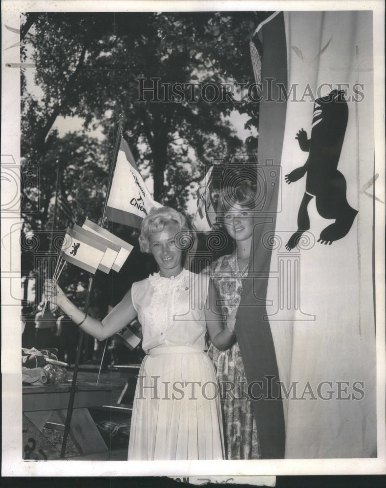 1961 German Day Booth Berlin Bears members-Historic Images