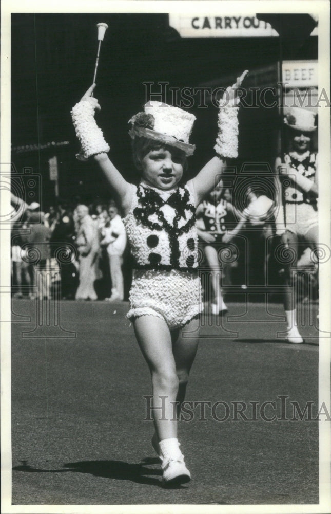 1981 Press Photo Von Steuben Day Parade Small Majorette - RRU81809 - Historic Images