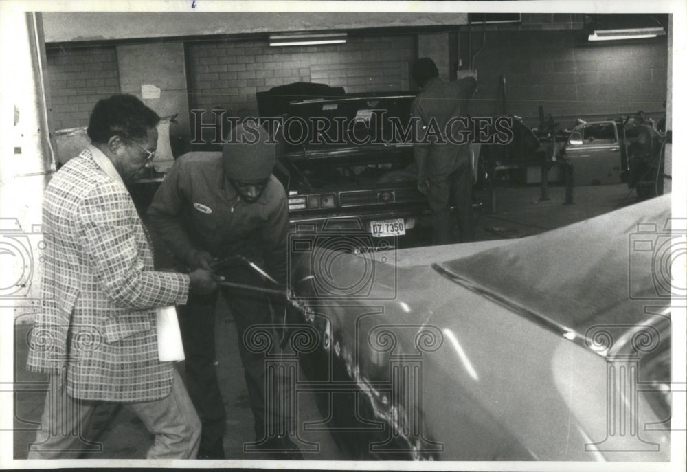 1981 Collins helps Barry with welding  - Historic Images