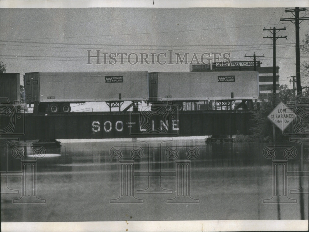 1969 Heavy Rain Floods Chicago Streets - Historic Images