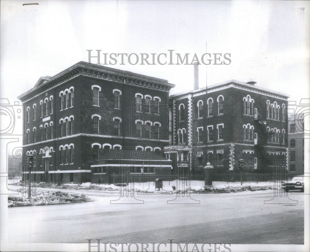 1959 Exterior of Old Mosley School-Historic Images