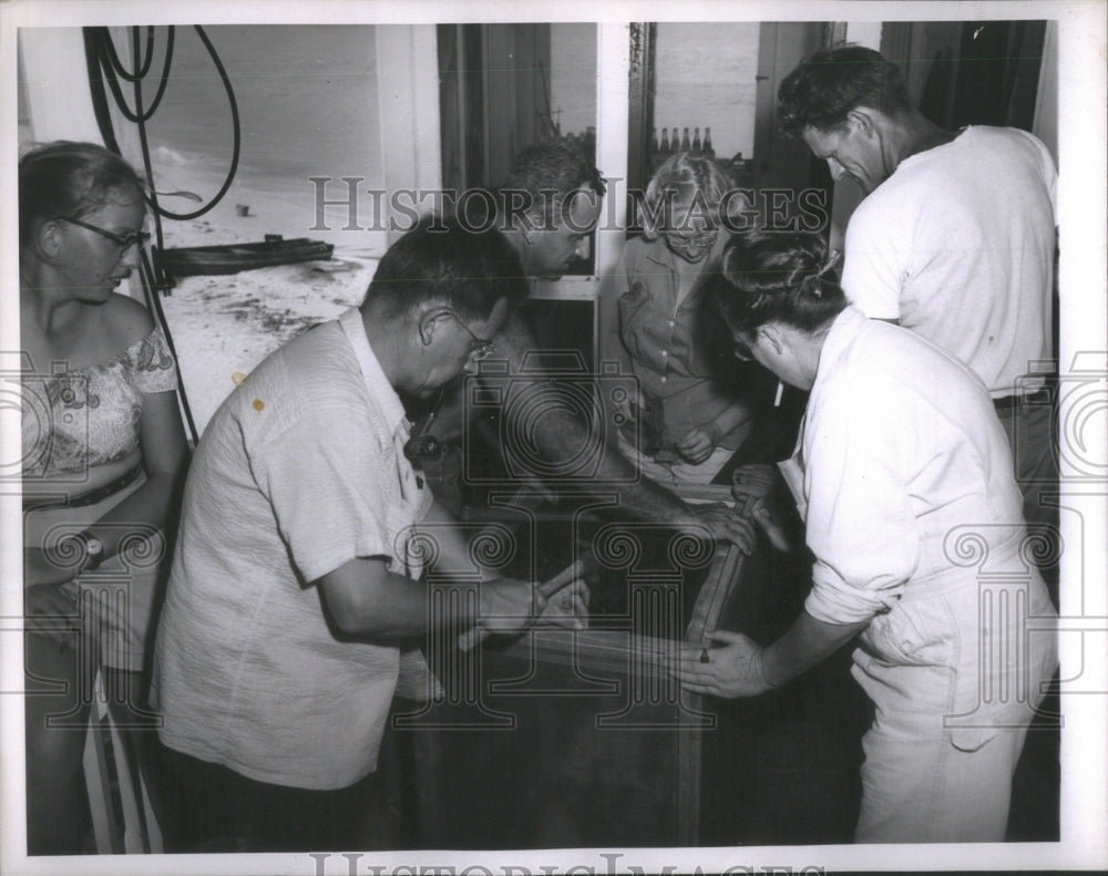 1952 People Building Mosquito Traps - Historic Images