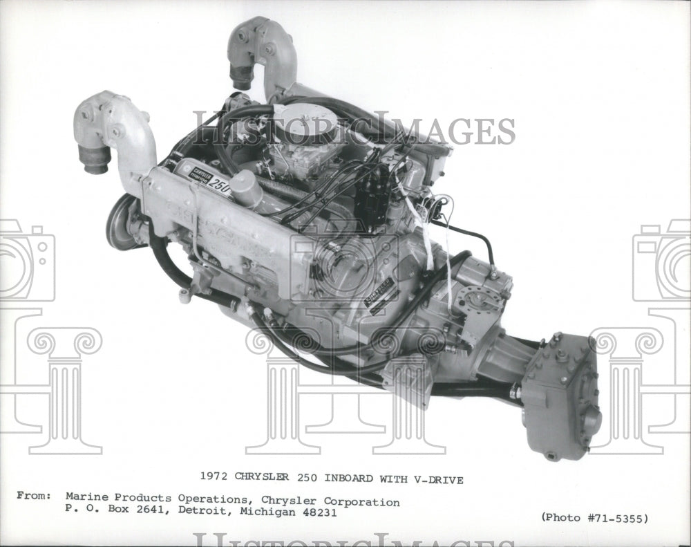 1972, Chrysler 250 Inboard V Drive Engine - RRU83835 - Historic Images