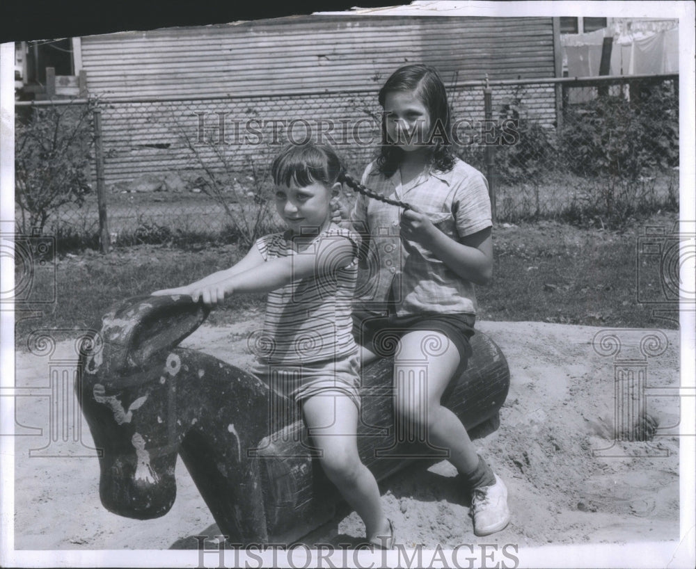 1957 Barbara Caroline Giardini Sandbox-Historic Images