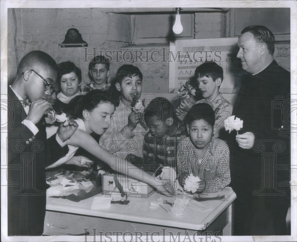 1957 Fr John Finnegan pastor Bosco House - Historic Images