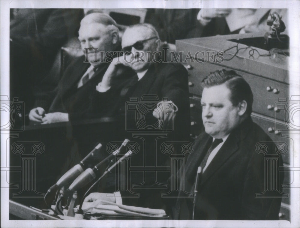 1958 Press Photo West German Defense Minister Joseff - RRU85235 - Historic Images