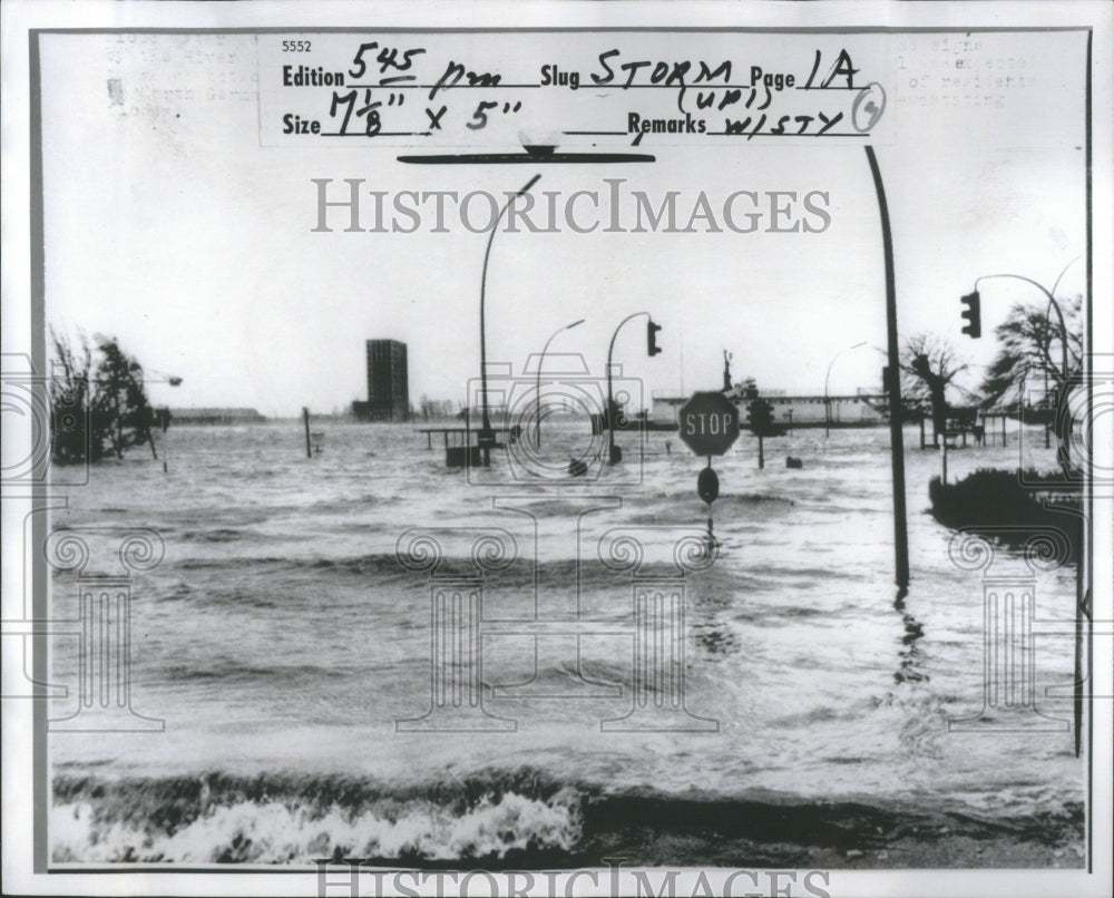 1976 Houses Vehicles Storm Europe Floods  - Historic Images