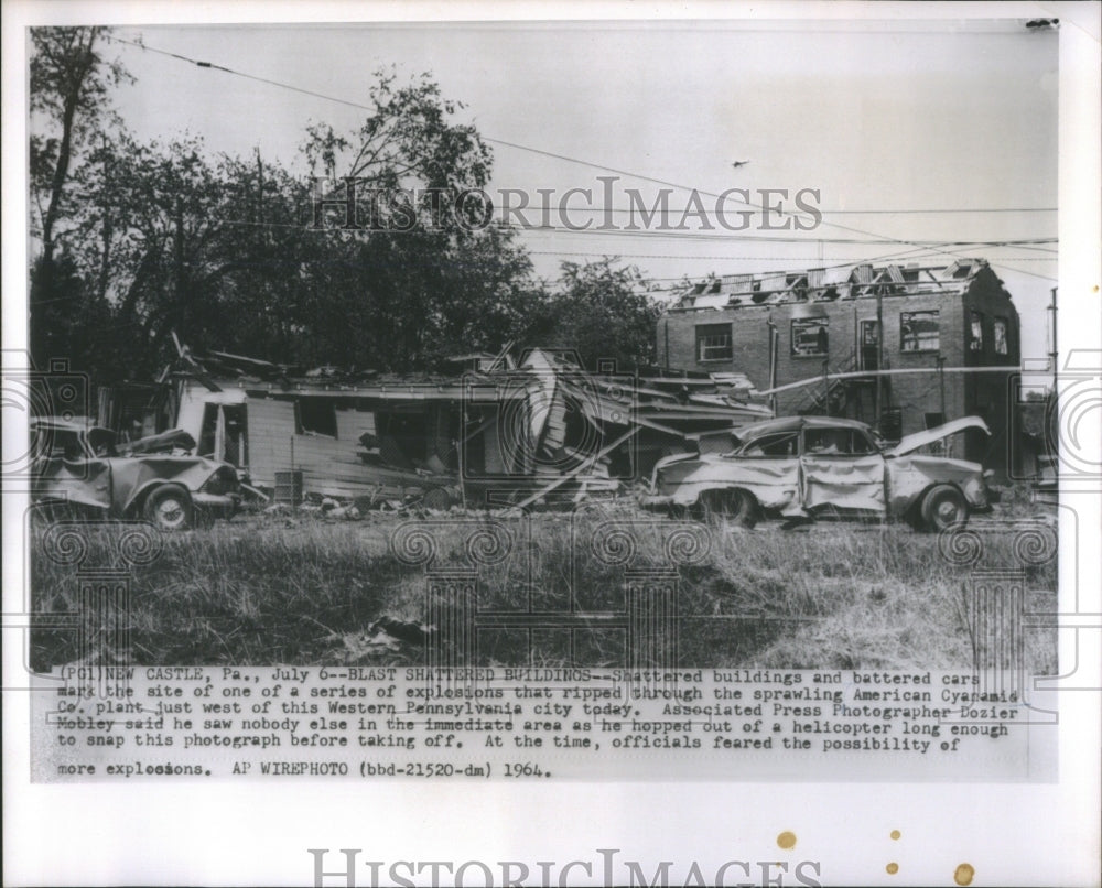 1964 Press Photo Blast Shattered buildings Pennsylvania - RRU85671 - Historic Images