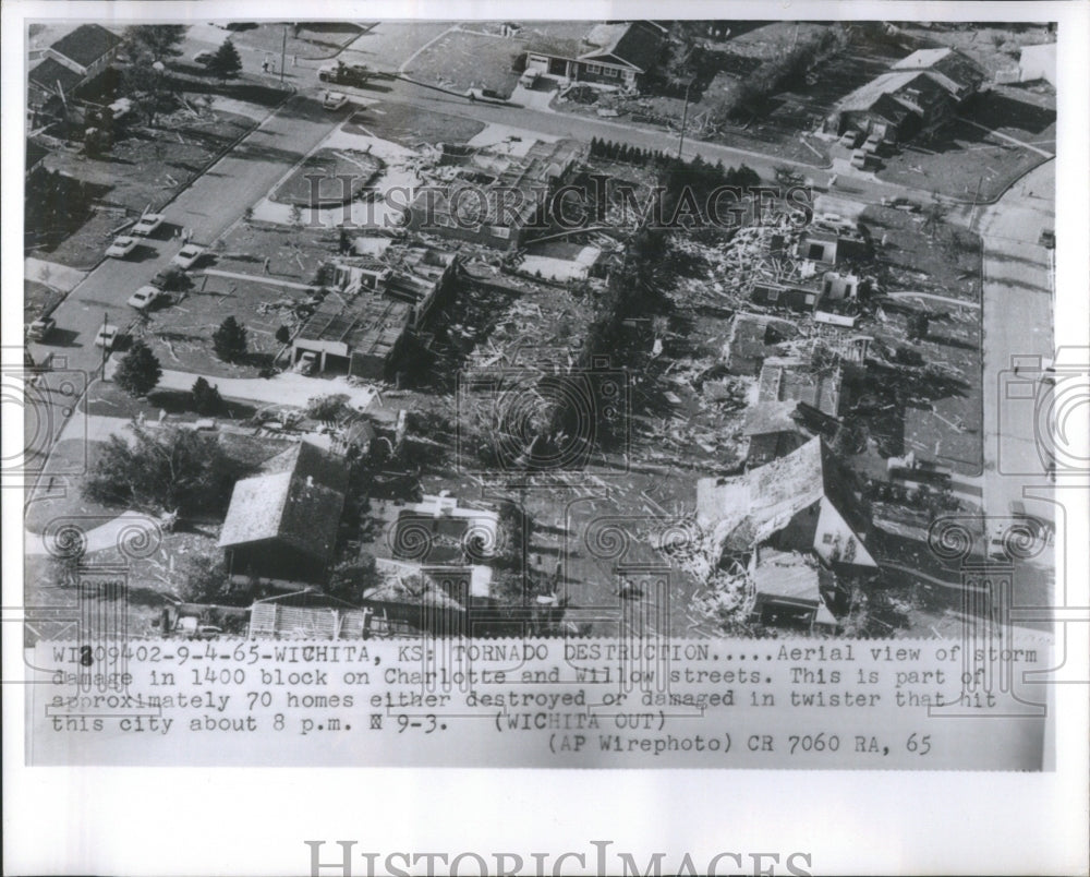 1965 Aeerial View Storm Damage Block Willow - Historic Images