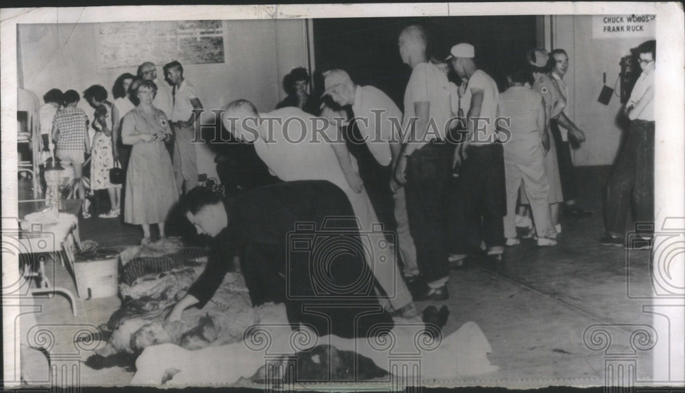 1958 Storm Dead Tornado injured Butler home - Historic Images