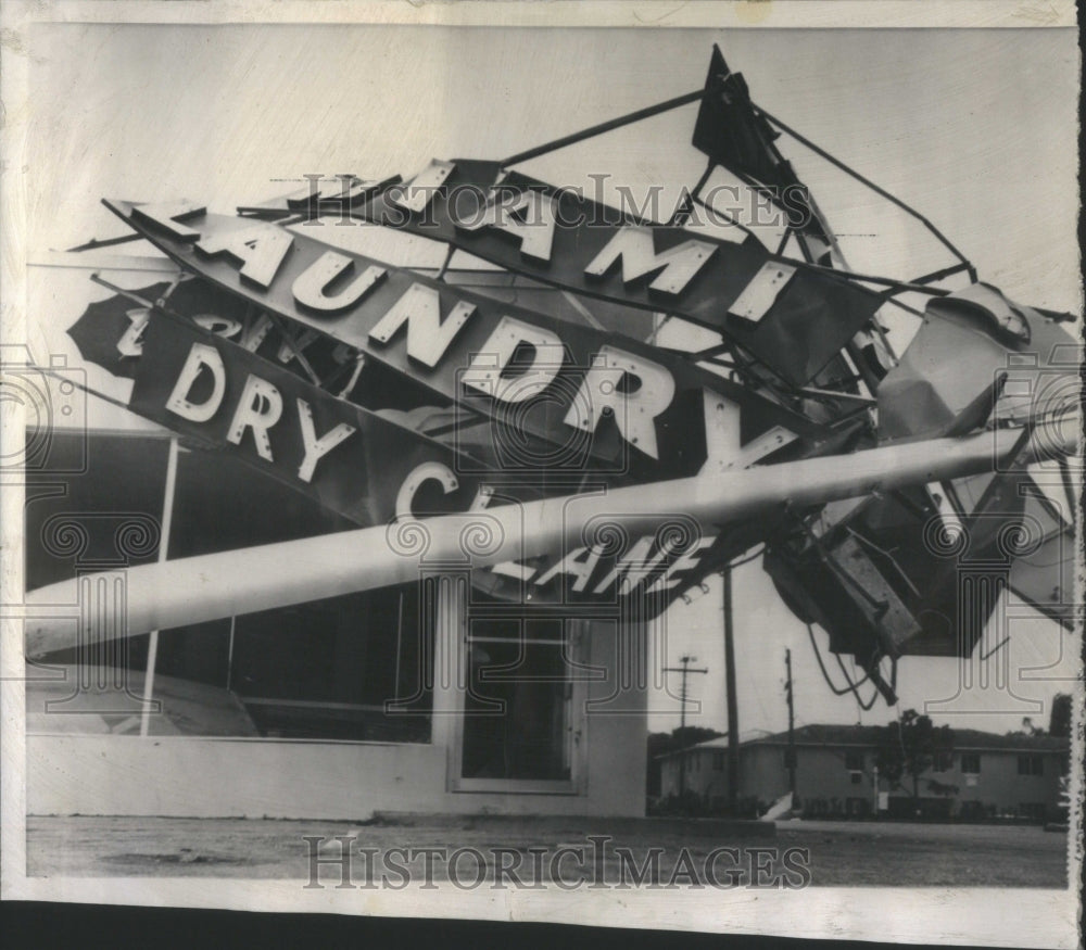 1959 Press Photo Laundry Building Last Night Tornado - RRU86247 - Historic Images