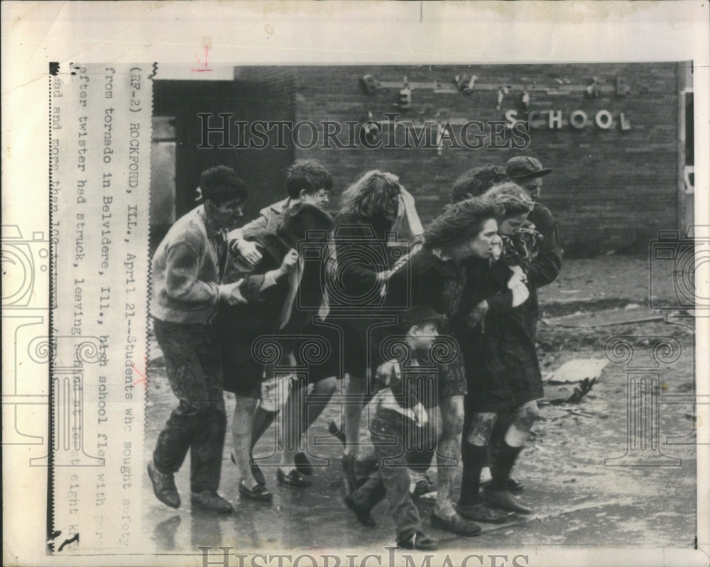 1967, Students tornado Belvidere Struck high - RRU86285 - Historic Images
