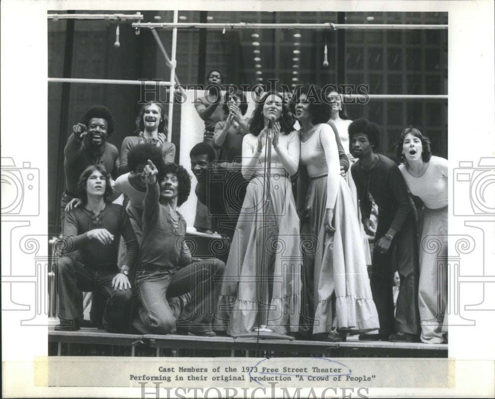 1974 Free Street Theater Crowd Pope Cast  - Historic Images