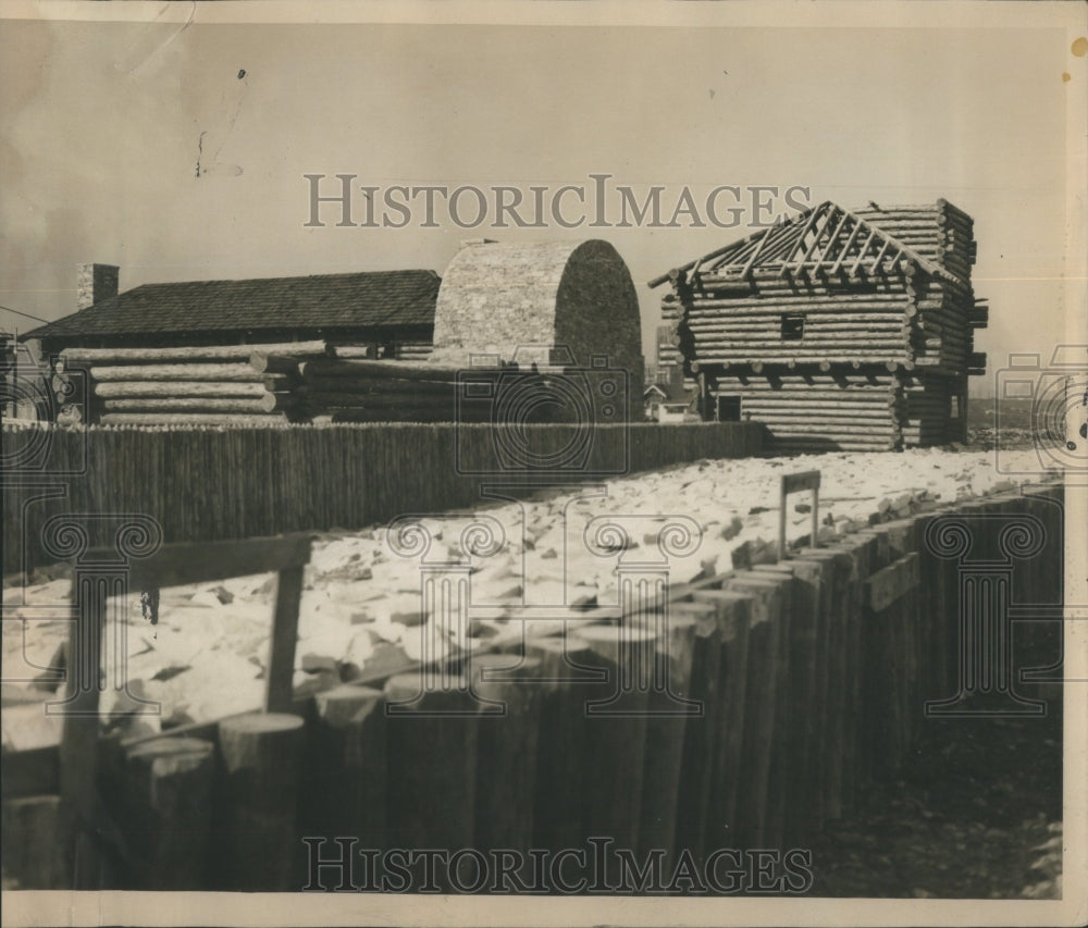 1930 Replica  Worlds Fair FT Dearborn Huts - Historic Images