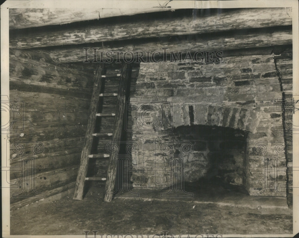 1931 Press Photo Fire Place Fort Dearborn Replica Fort - RRU86781 - Historic Images