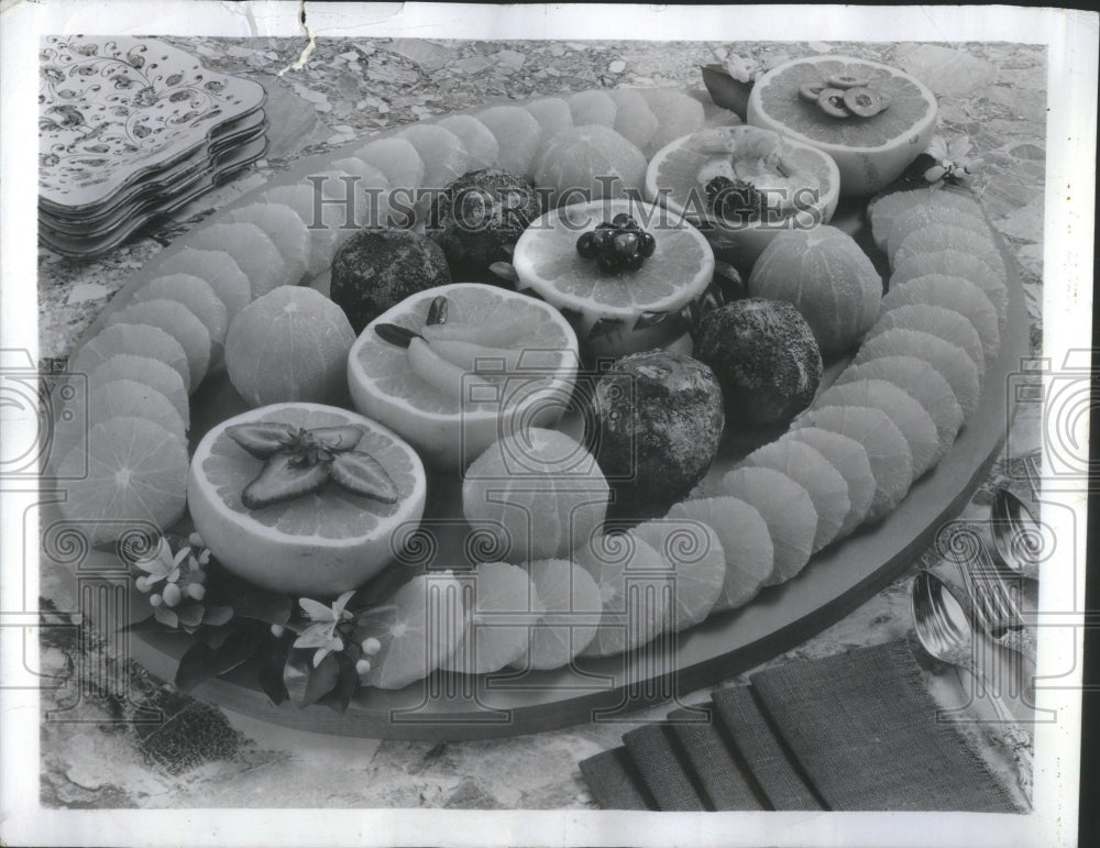 1966 Citrus Tray Perfect Garnish-Historic Images