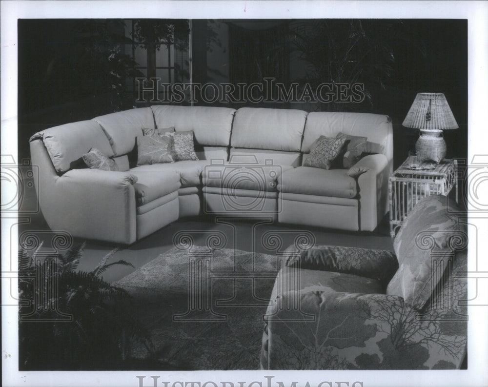 1977 Family Reclining Sectional Furniture - Historic Images