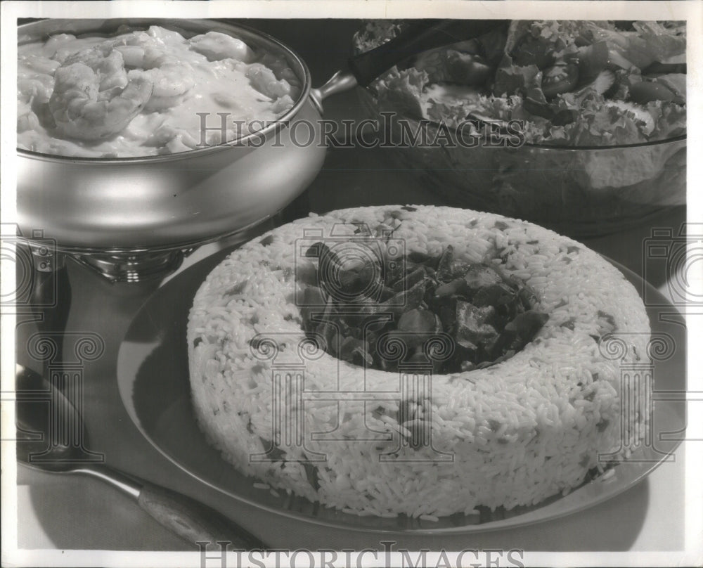 1964 Festive Rice Food Paper Watercress-Historic Images