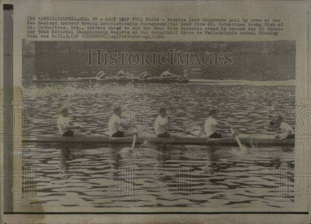 1966 Press Photo New Zealand Stroke Four Event Club - RRU87299 - Historic Images