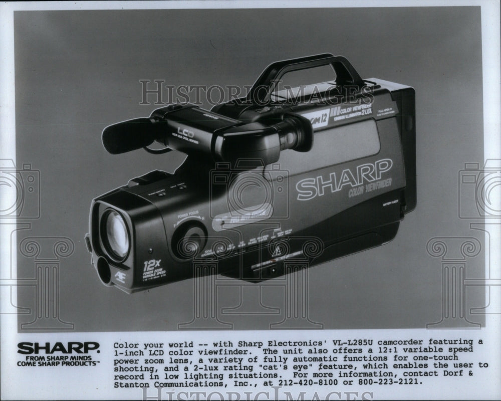 1990 Press Photo Sharp Camcorder VL-L285U - Historic Images