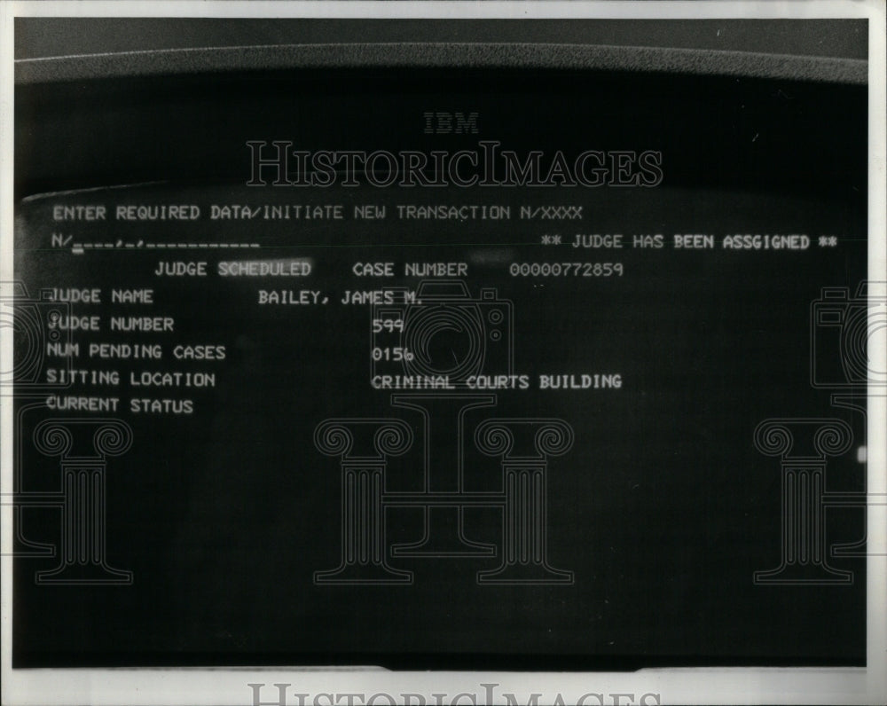 1977 Computer For Assigning Cases To Judges - Historic Images