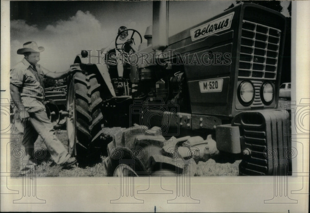 1974 Farmer &amp; Son Try Out Russian Tractor - Historic Images