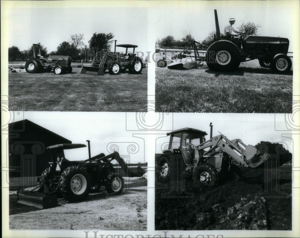 Press Photo Tractors farming dump truck - RRU87945 - Historic Images