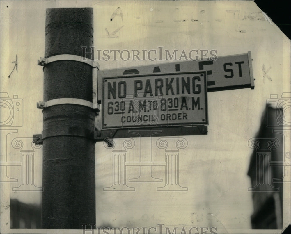 1937 Gale Avenue Street Sign  - Historic Images