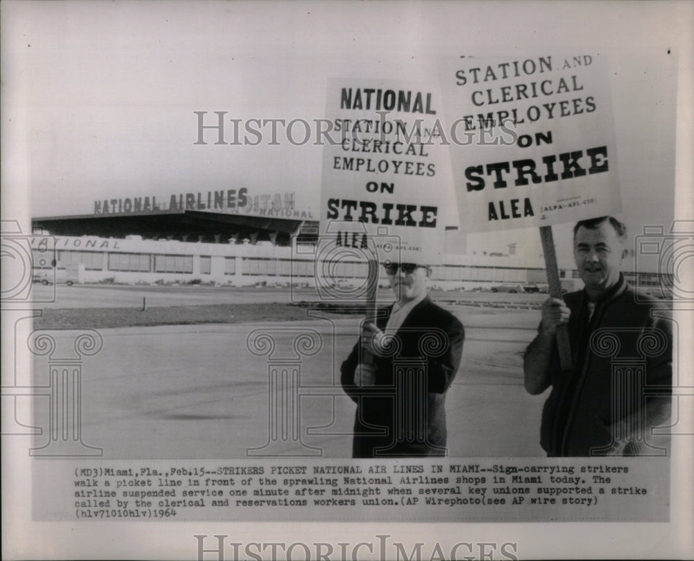 1964 AFL-CIO Strike National Airlines Miami-Historic Images