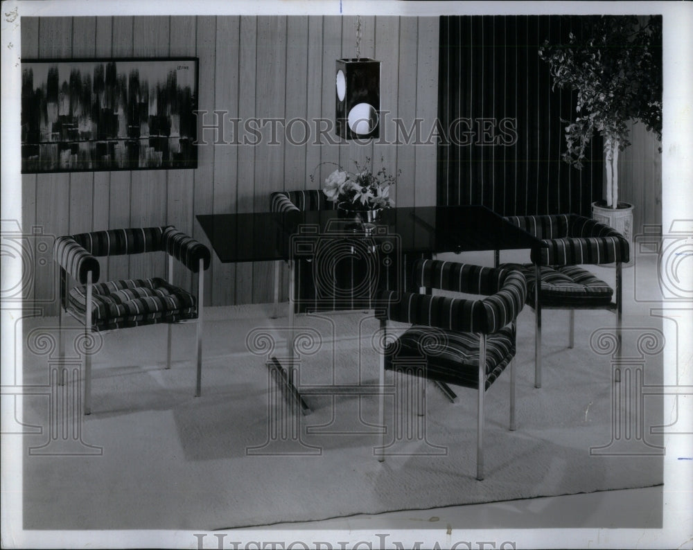 1972 Dining table &amp; Chair Set Bowell  - Historic Images