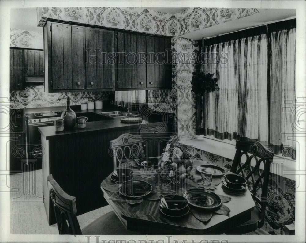 1970 Breakfast Bar Dining Room - Historic Images