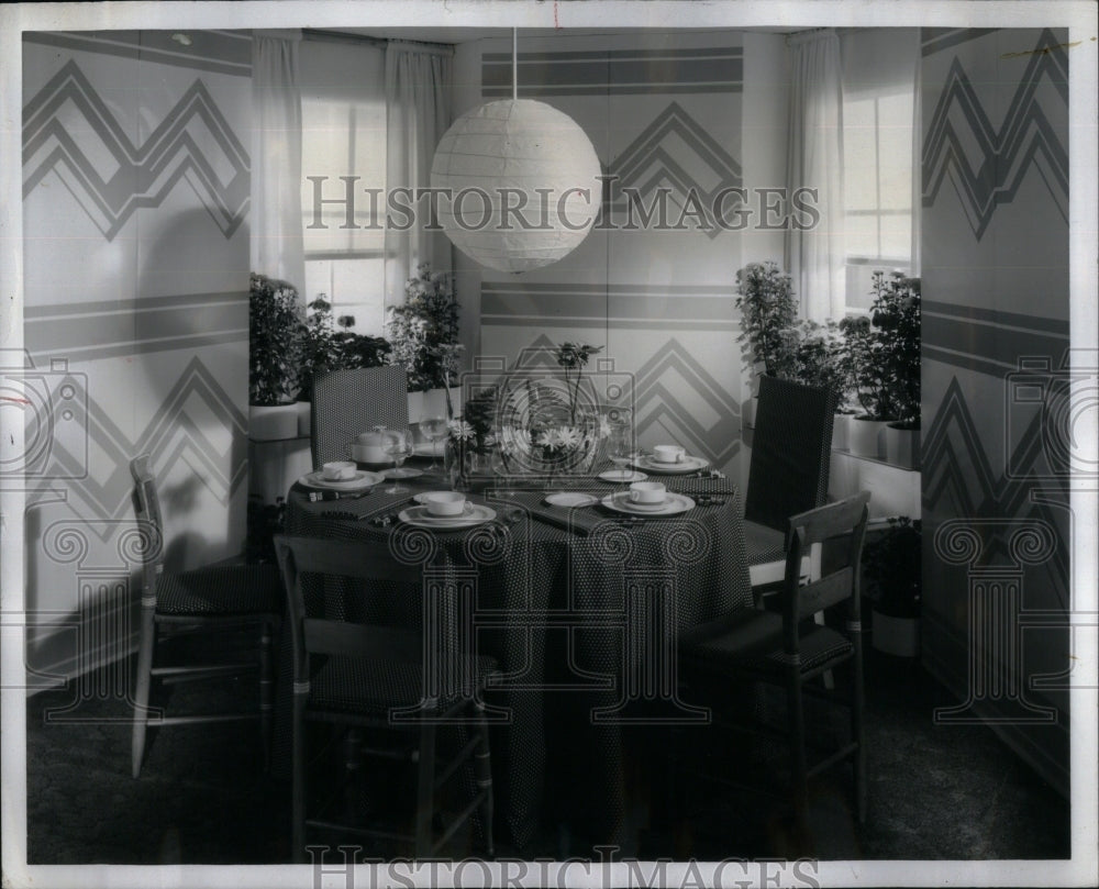 1973 Press Photo Dining room - Historic Images