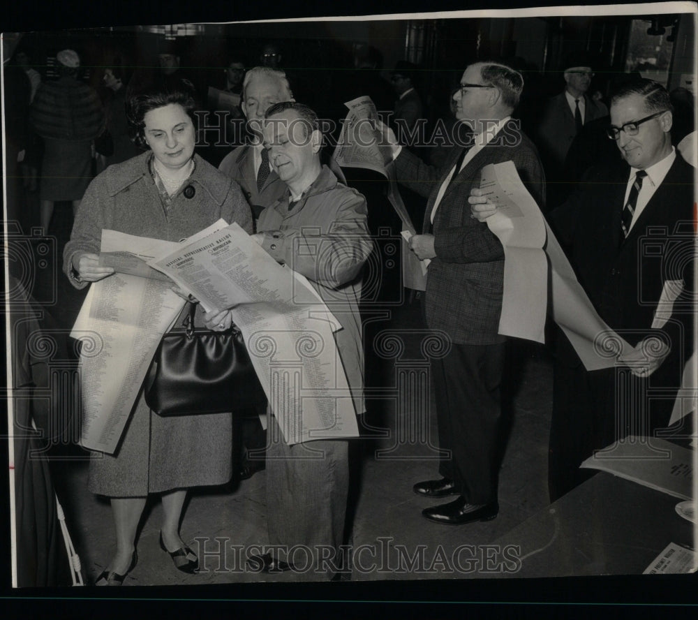 1964 Photo Lengthy Orange Ballot For The Election - RRU88835 - Historic Images