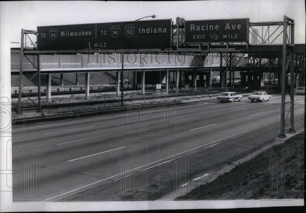 1962 Press Photo Congress Expressway Eastbound New Sign - RRU88891 - Historic Images